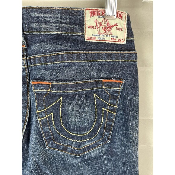True Religion Women 30 Jeans Vintage World Tour Johnny Bootcut Stretch USA Y2K - Picture 12 of 13